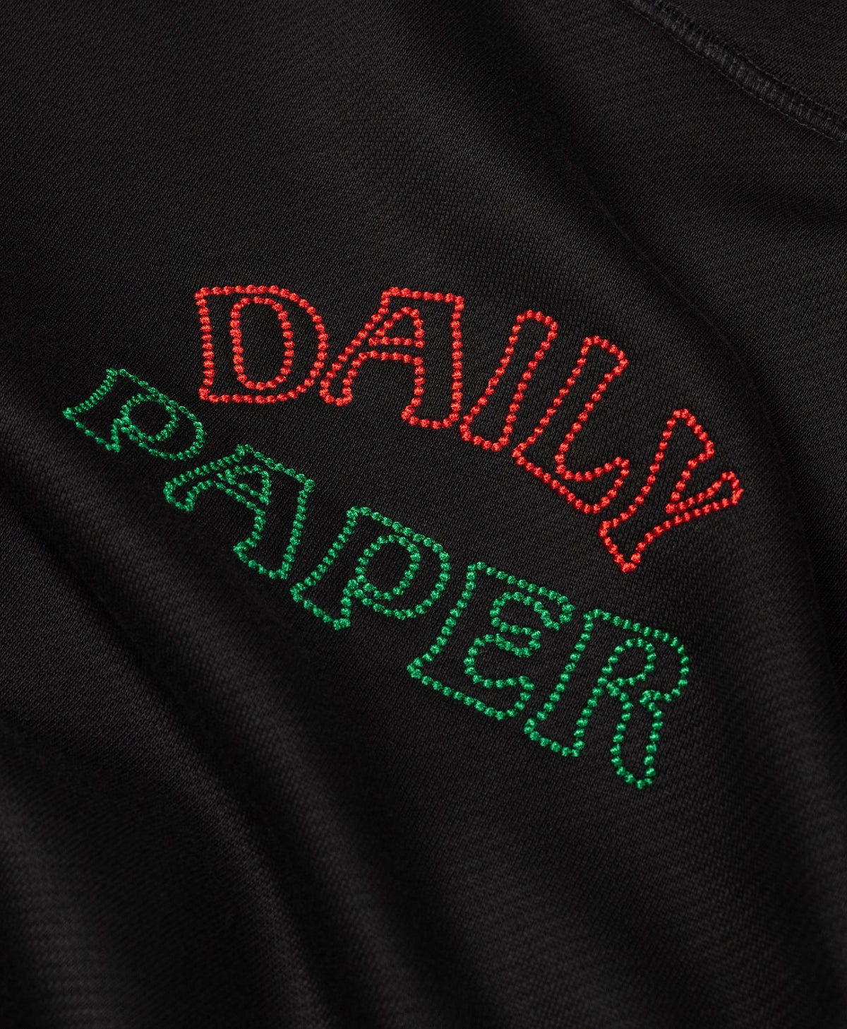 Black Arch Contrast Stitched Hoodie