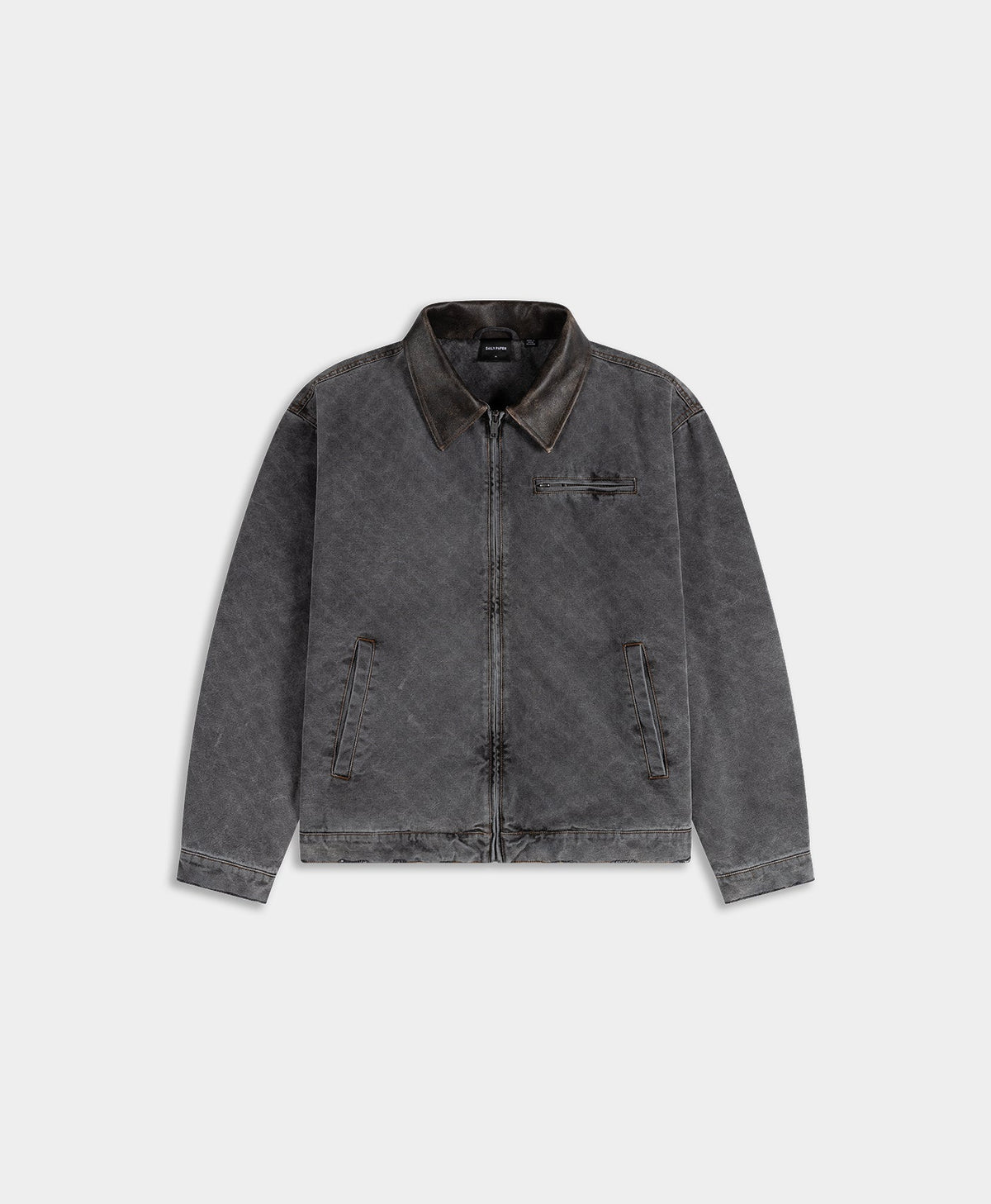 Black Boxy Monogram Workwear Jacket