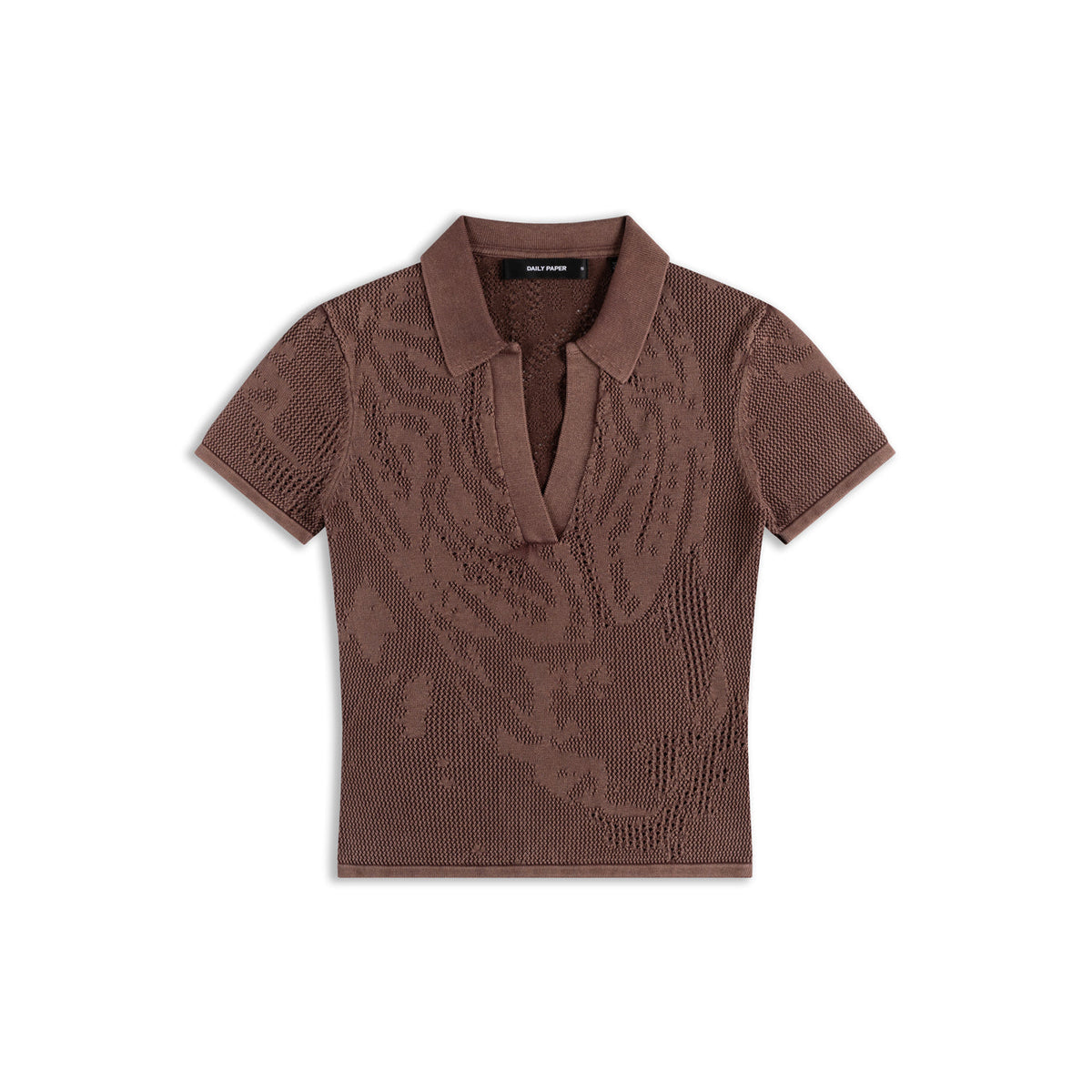 Bordeaux Red Braided Washed Polo
