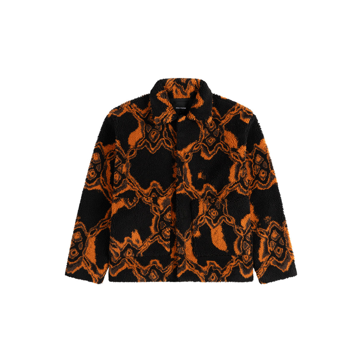 Black Burned Shield Fur Jacket