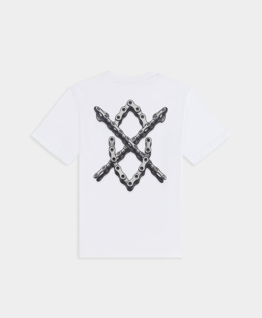 White Chain Shield T-Shirt