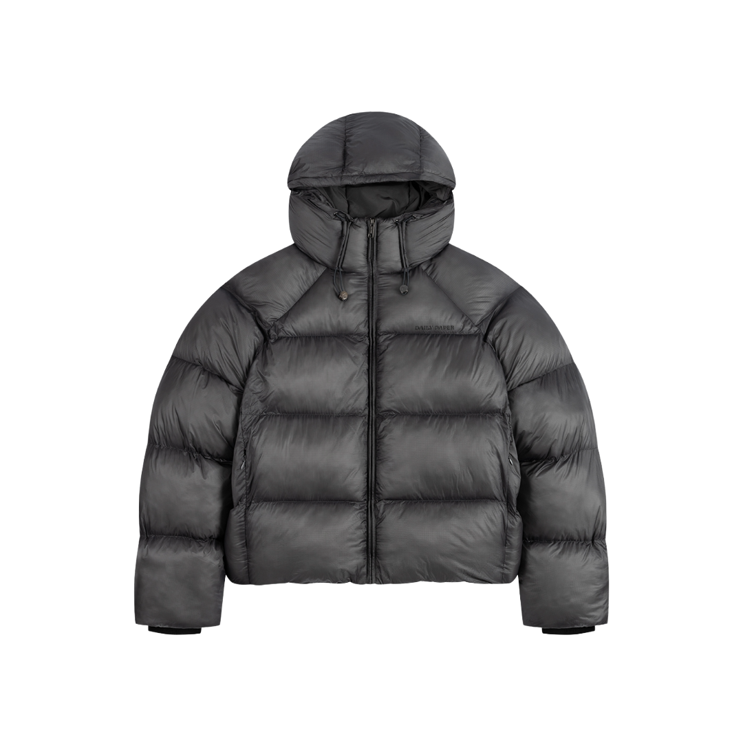 Black Raglan Sleeve Dias Puffer Jacket