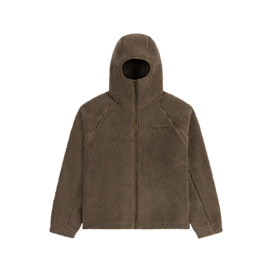 Olive Green Dias Sherpa Hoodie