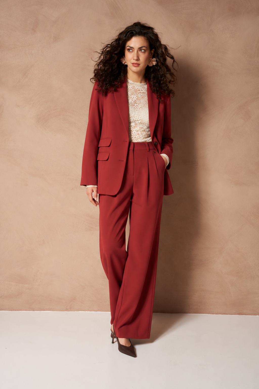 Blazer Jadie - Single Breasted Boyfriend | Brick Red