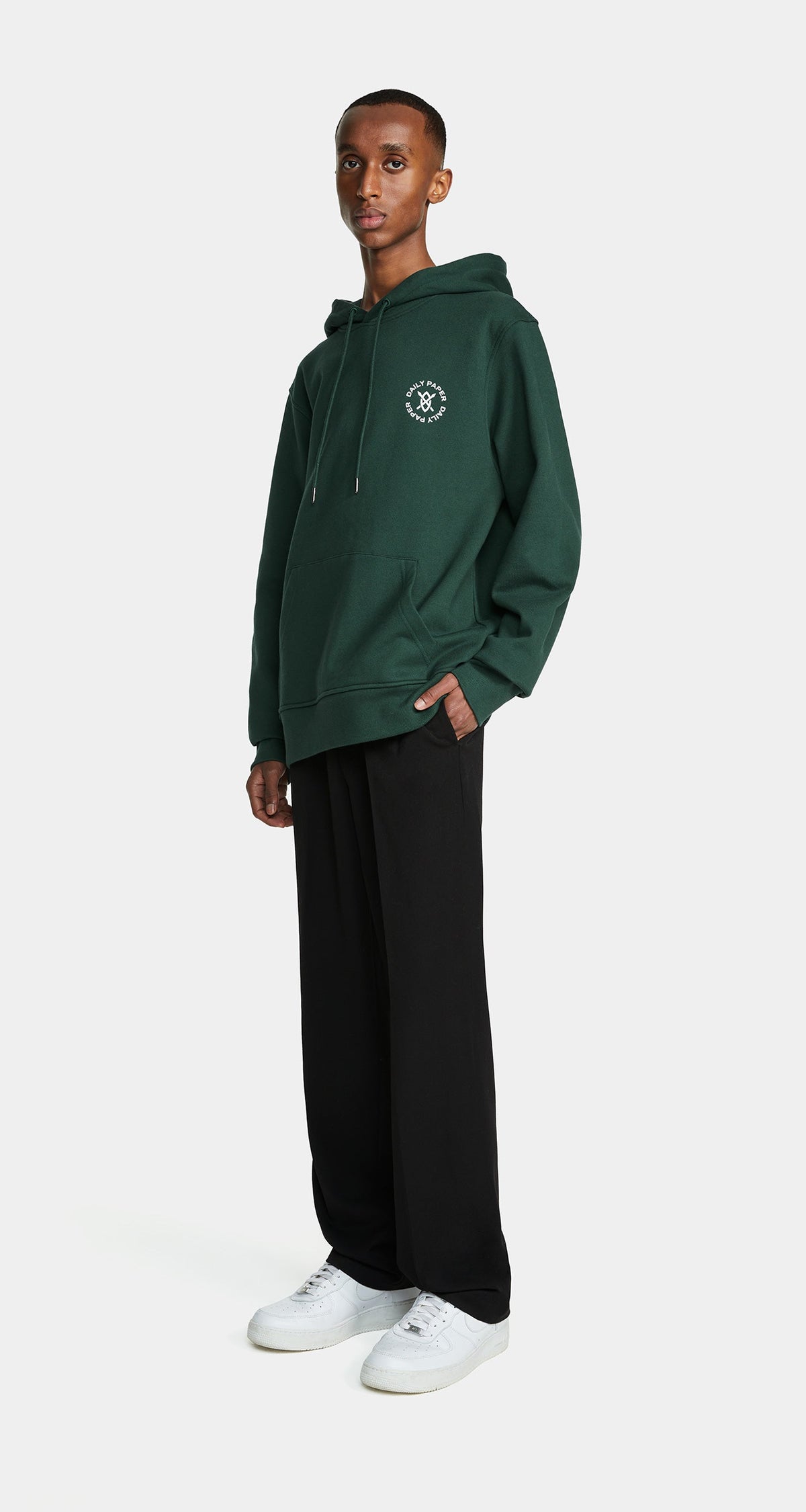 Pine Green Circle Hoodie