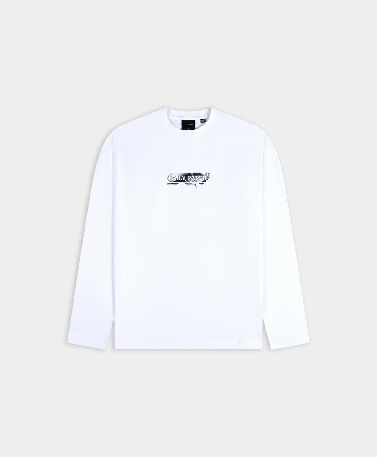 White Metallic Sticker Longsleeve