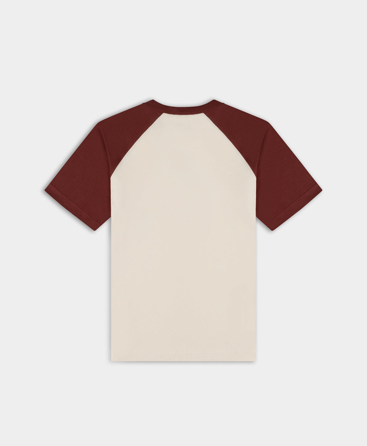 Boxy Burgundy Contrast Sleeve Raglan T-Shirt