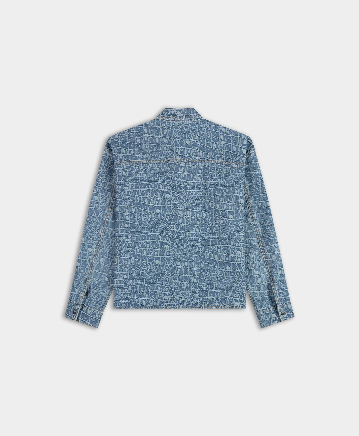 Blue Croc Jacquard Denim Shirt