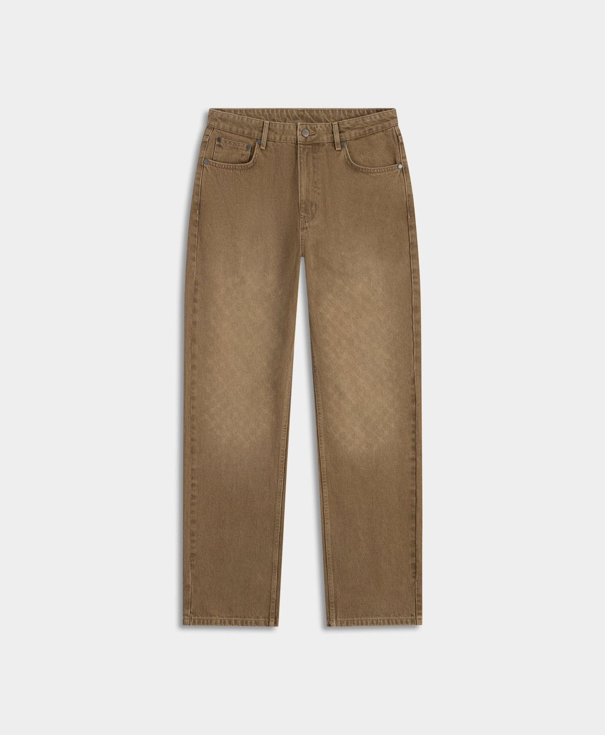 Beige Faded Monogram Amba Jeans