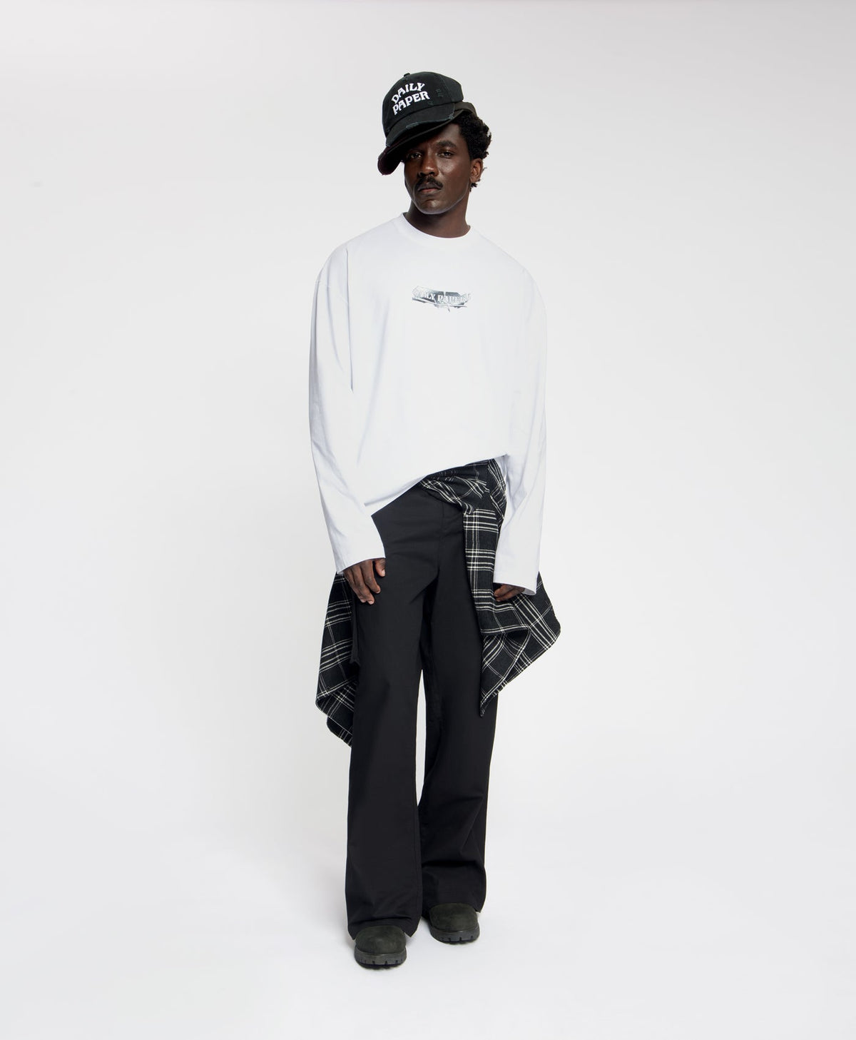 White Metallic Sticker Longsleeve