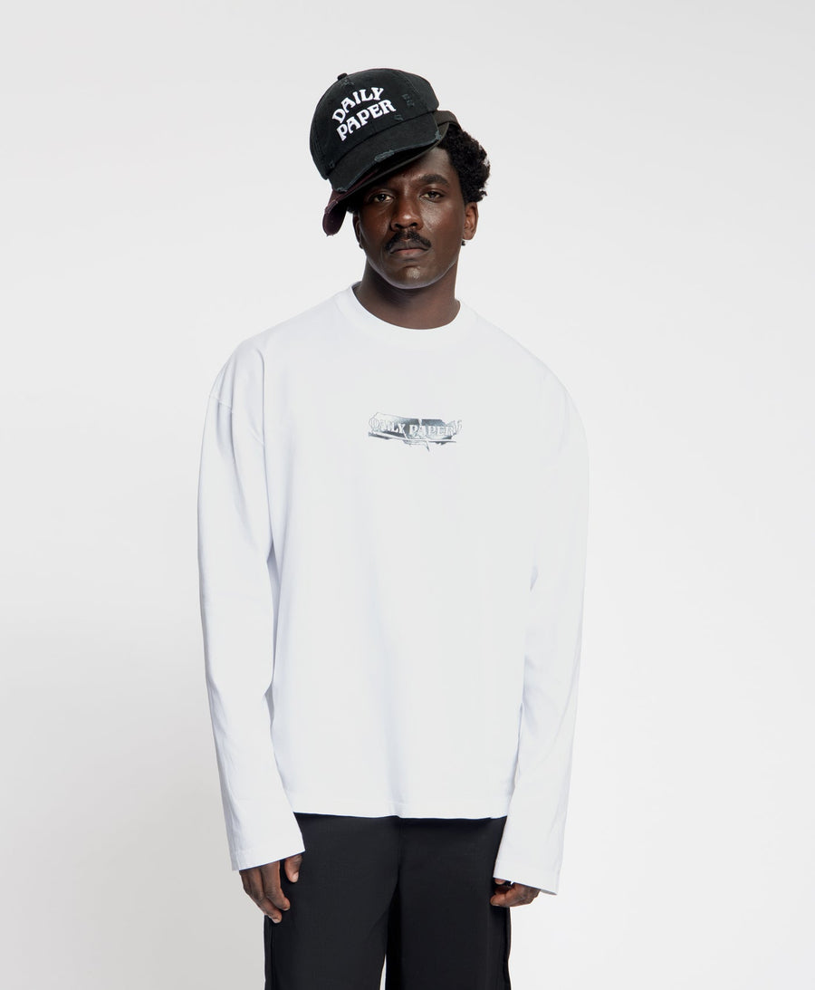 White Metallic Sticker Longsleeve