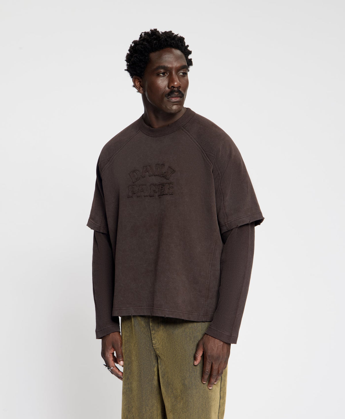 Boxy Mole Raglan Stacked Layered Longsleeve