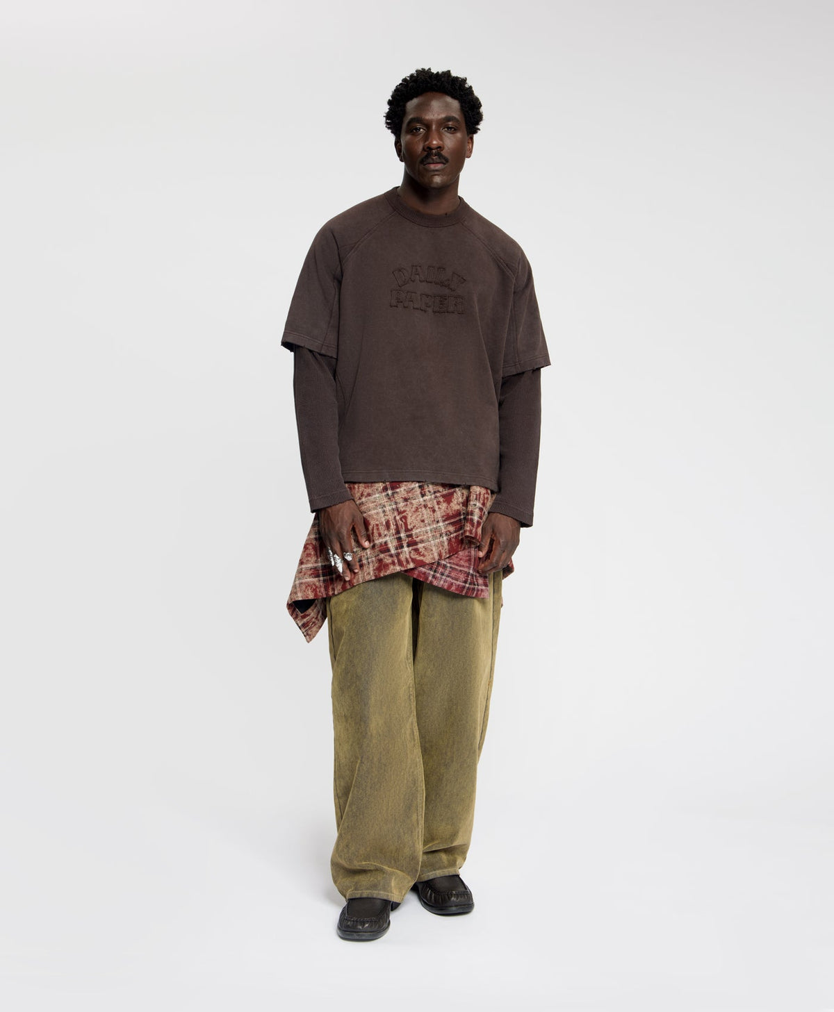 Boxy Mole Raglan Stacked Layered Longsleeve