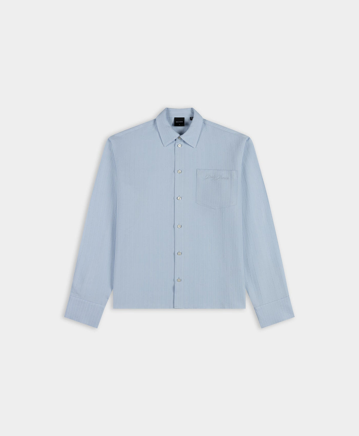 Light Blue Textured Stripe Longsleeve Shirt