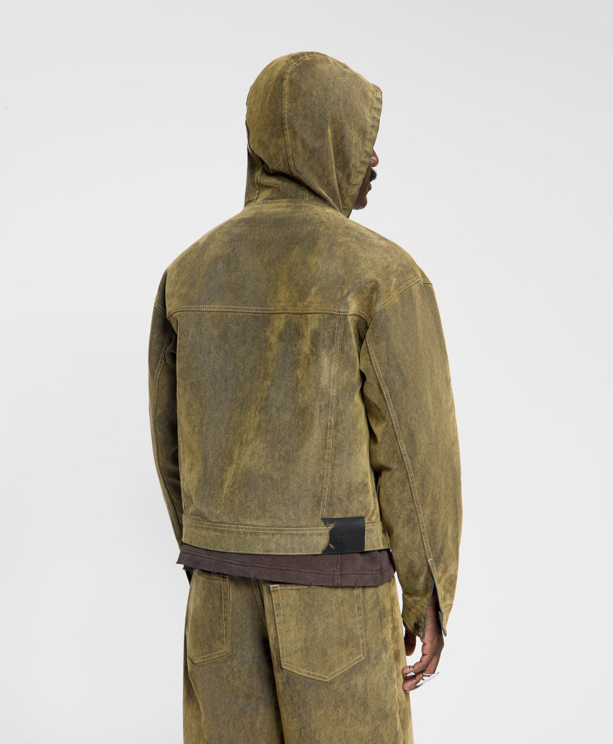 Brown Velvet Shield Denim Jacket