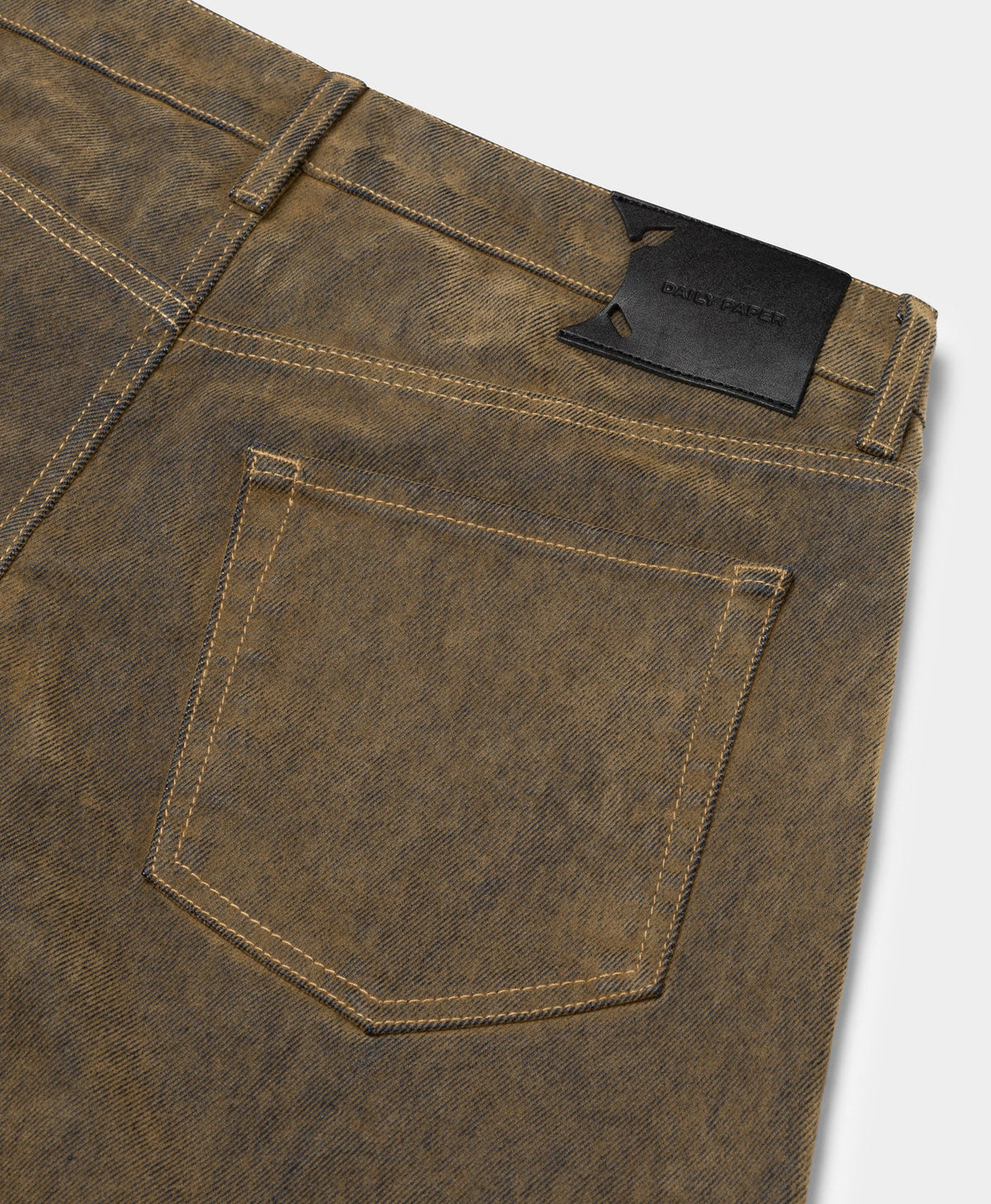 Brown Velvet Shield Oversized Jeans