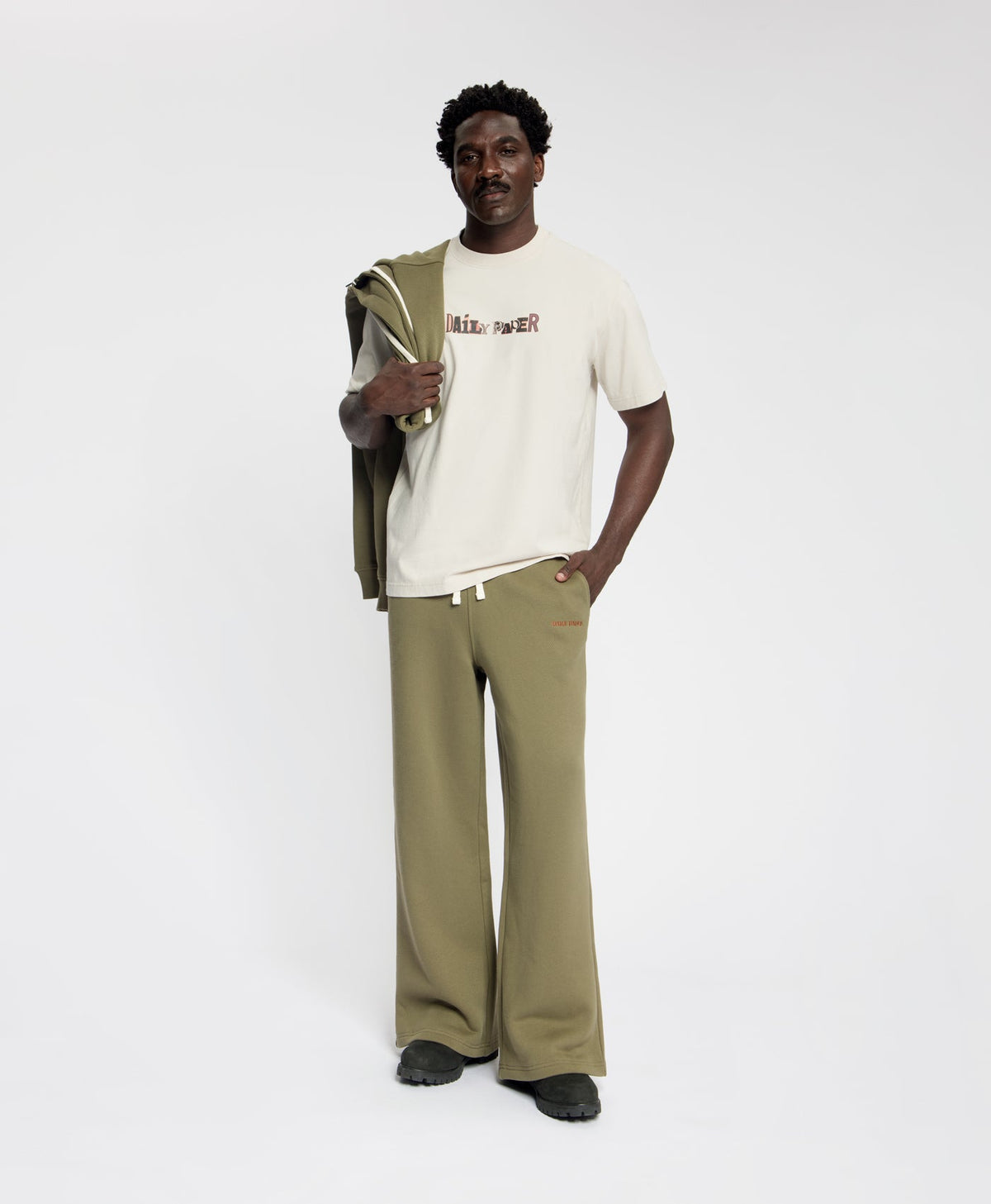 Army Green Wide Leg Pants