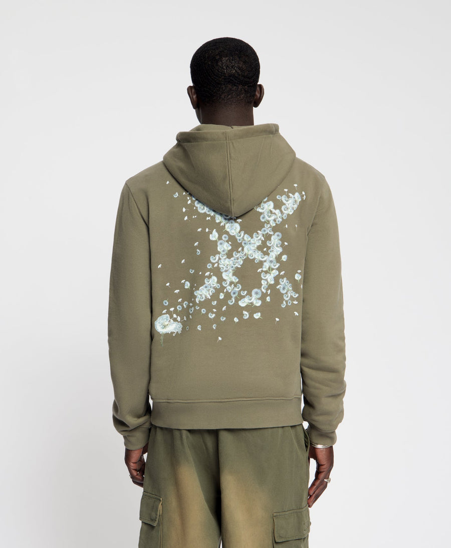 Army Green Wish Plant Shield Hoodie