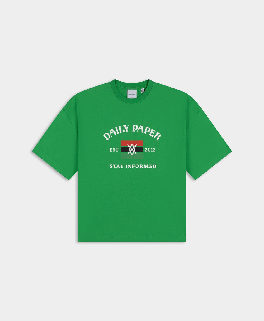 Boxy Fern Green Stay Informed T-Shirt