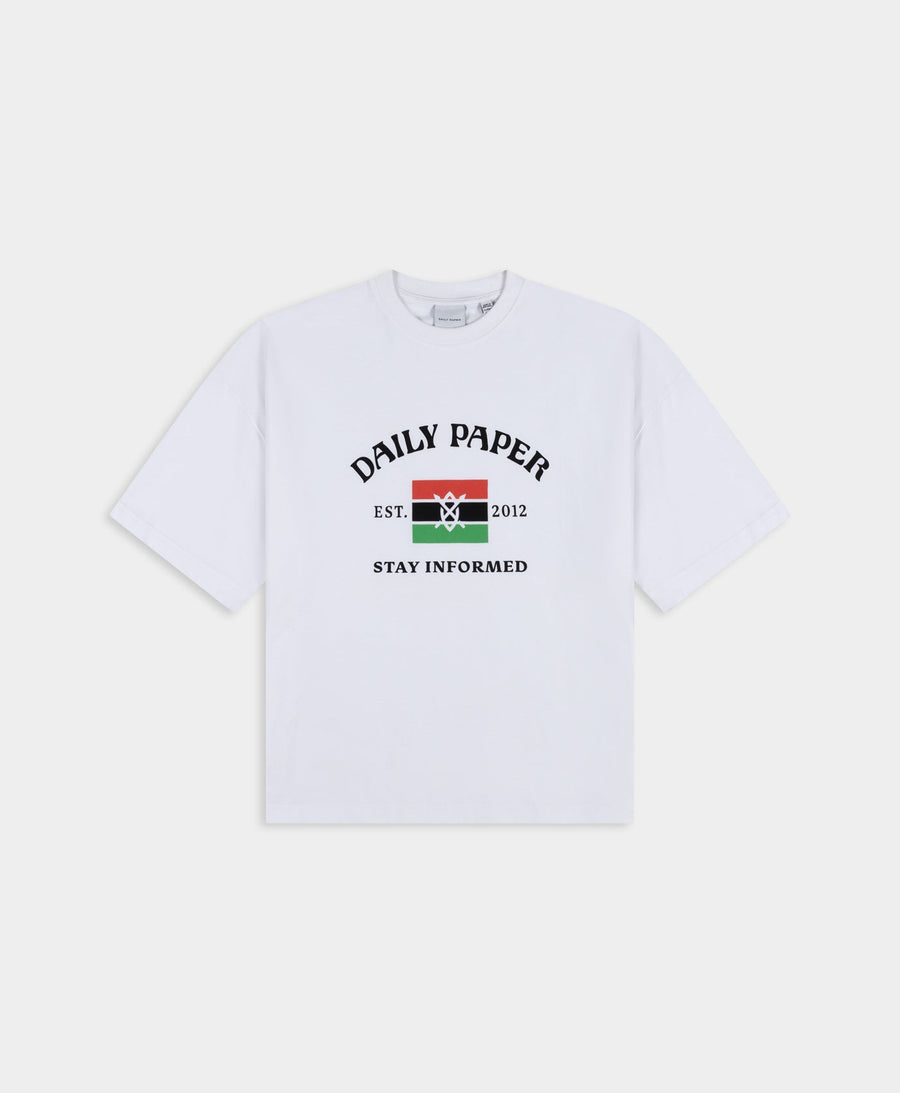 Boxy White Stay Informed T-Shirt