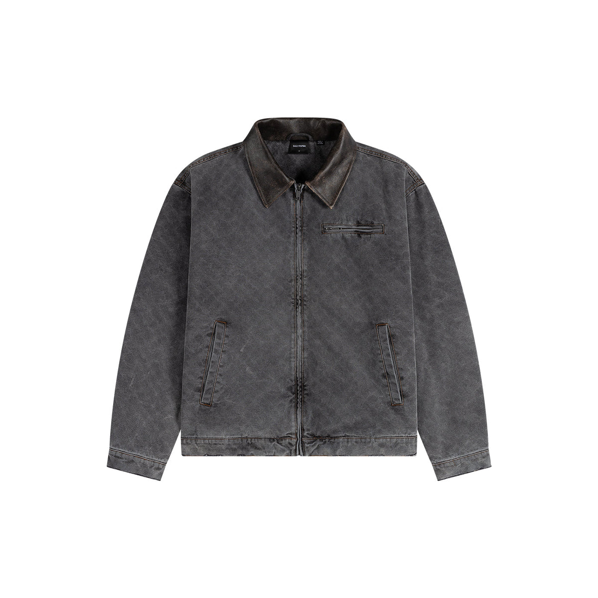 Black Boxy Monogram Workwear Jacket