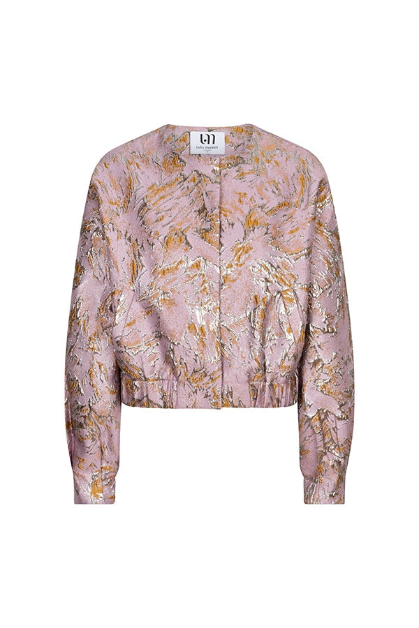Jacket Jules - Jacquard Bomber | Light Pink