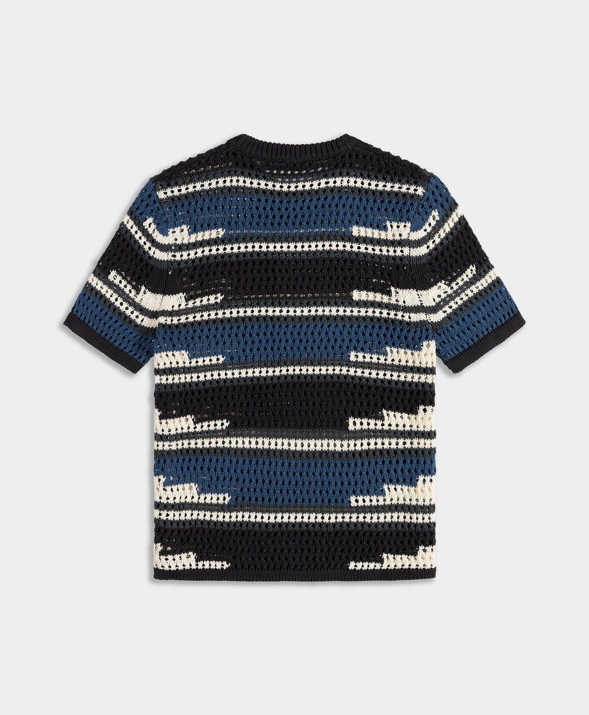 Woodland Grey Kente Stripe Knit Shirt