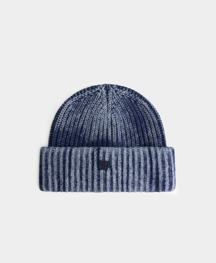 Indigo Knitted Washed Beanie