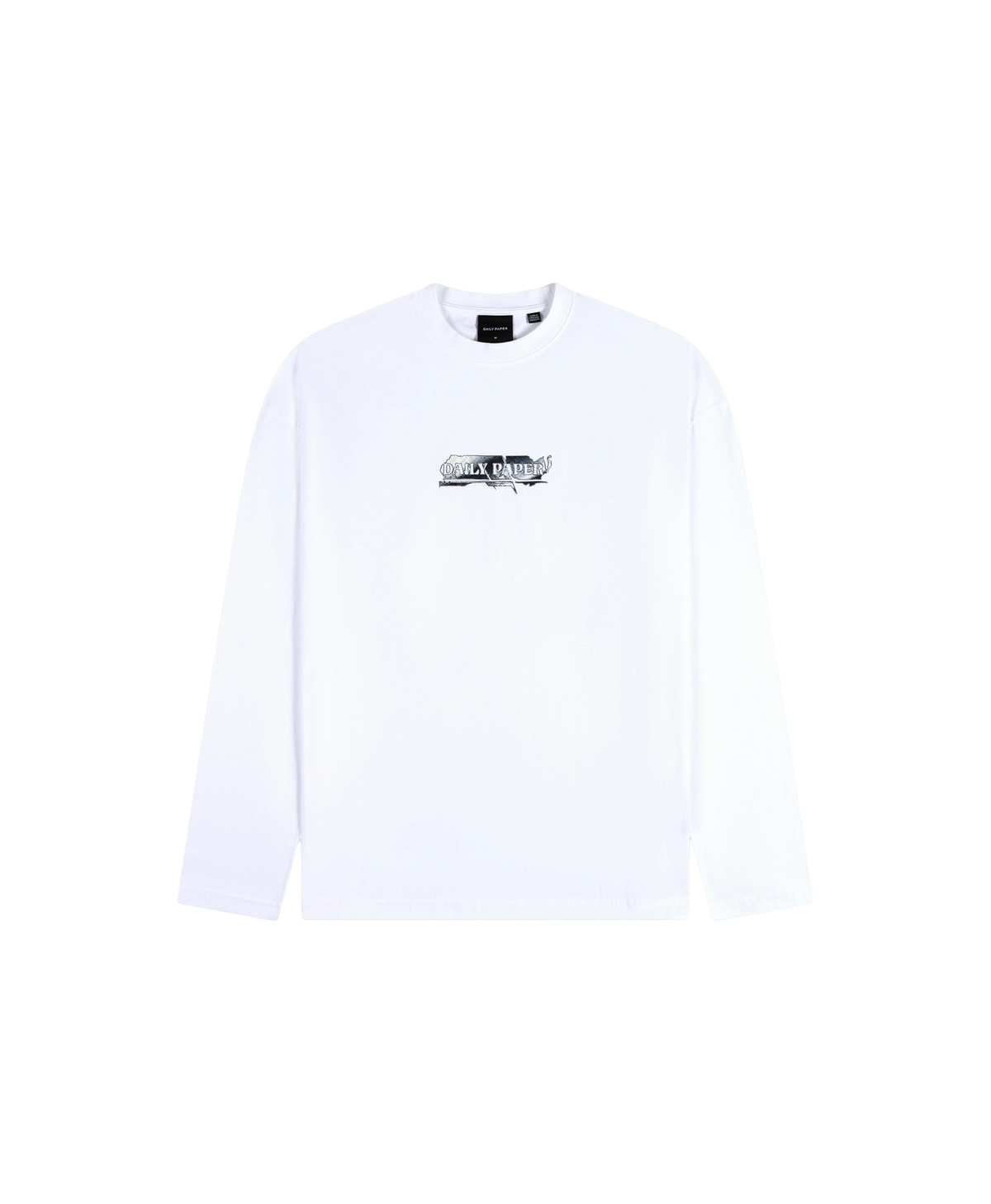 White Metallic Sticker Longsleeve