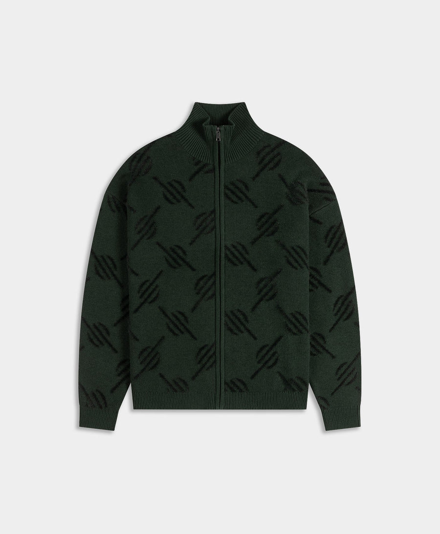 Rosin Monogram Knit Zip Up