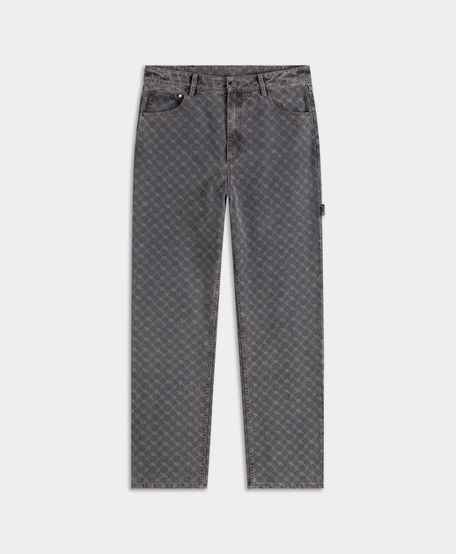 Grey Monogram Workwear Amba Jeans