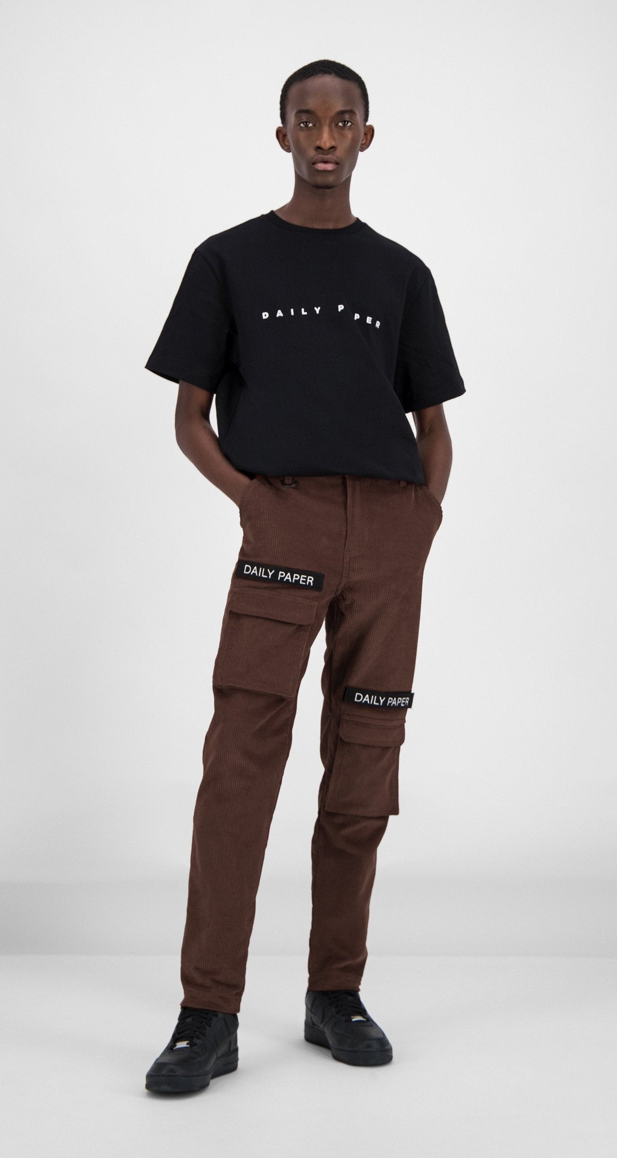 Brown Corduroy Cargo Pants