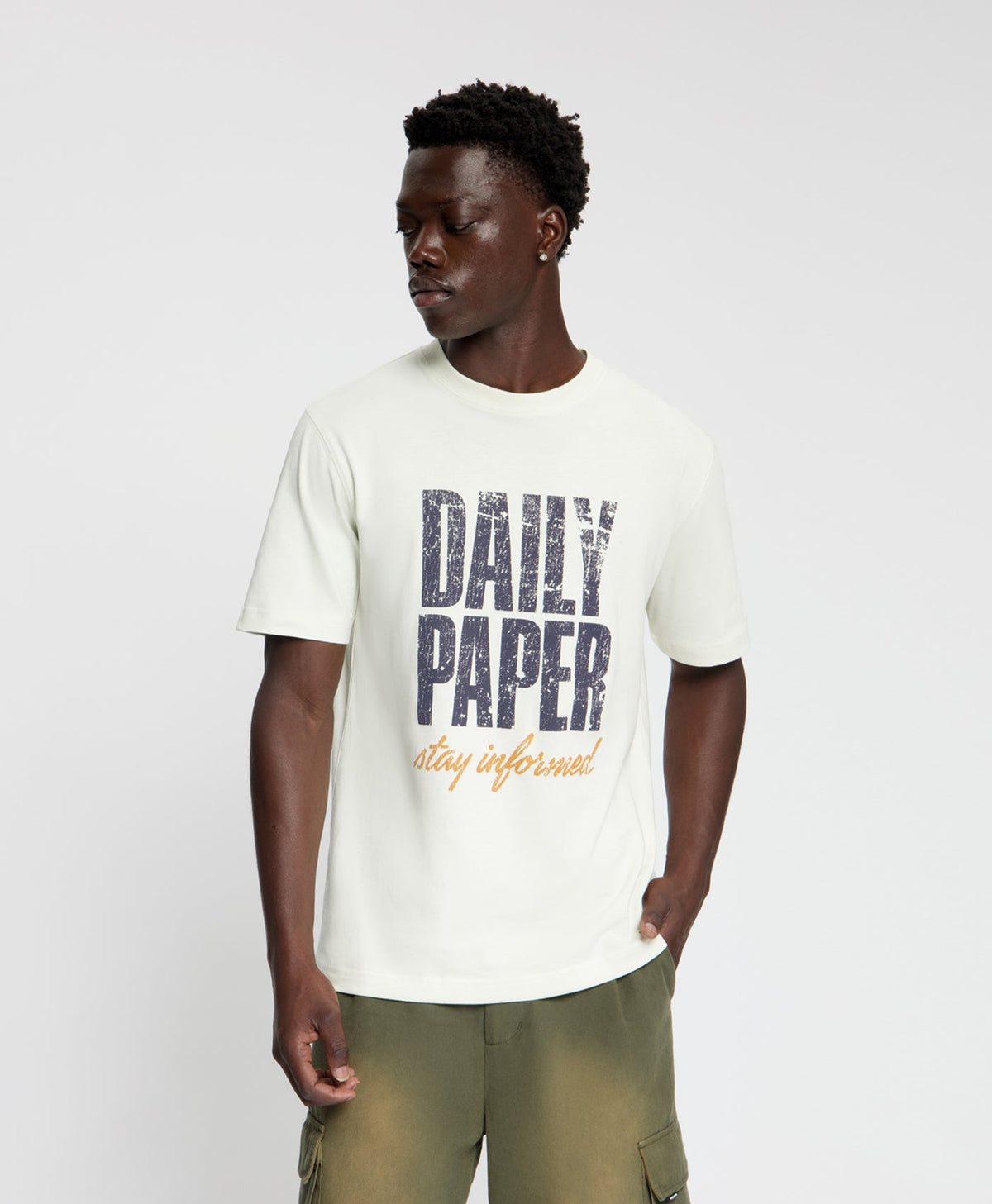 Light Gray Vintage Stay Informed T-Shirt