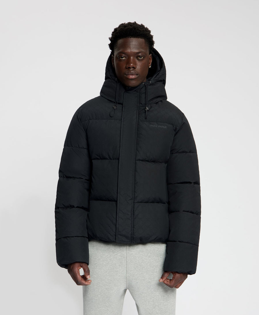 Black Sealed Monogram Puffer Jacket
