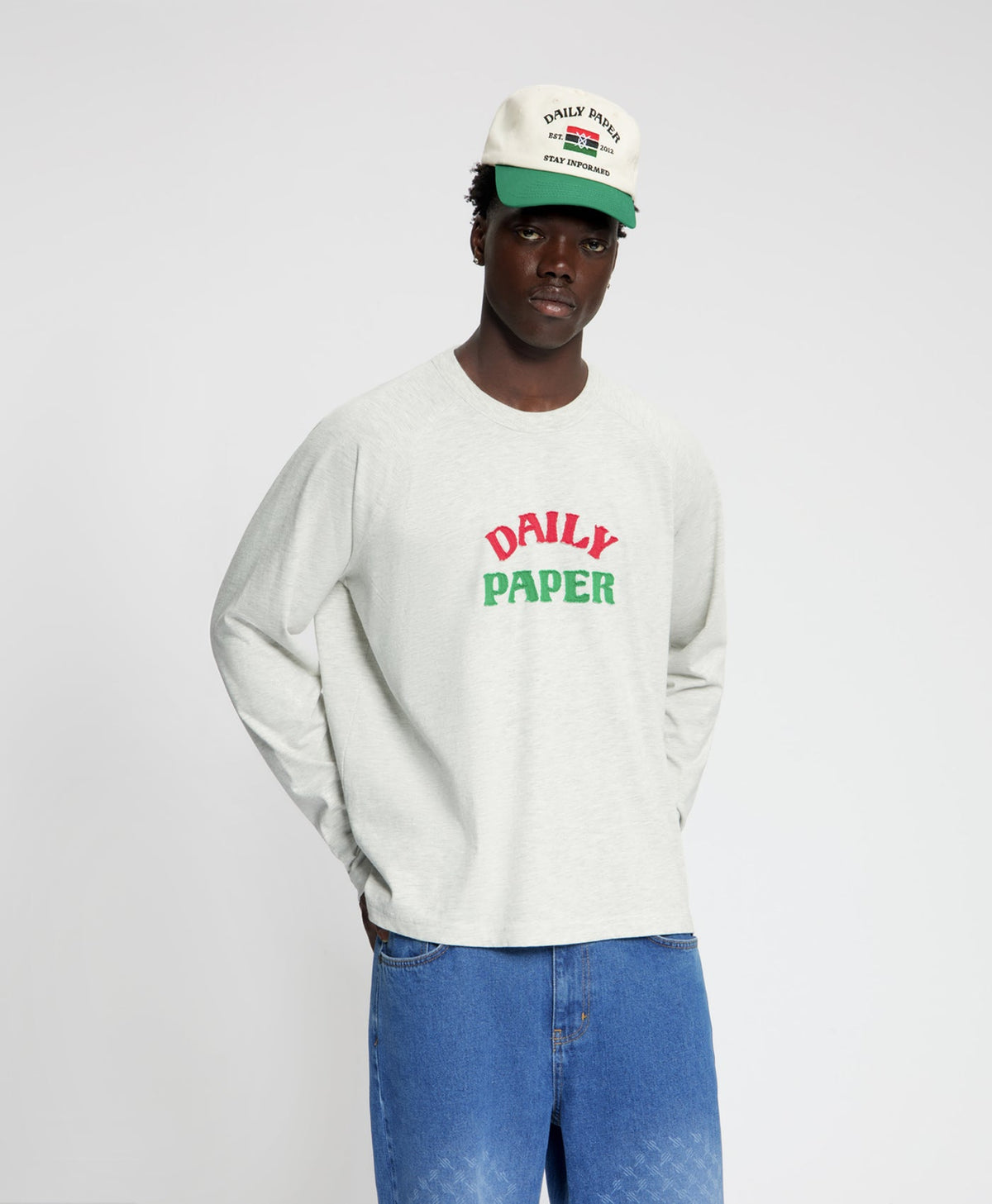 Heather Grey Foundation Contrast Raglan Longsleeve
