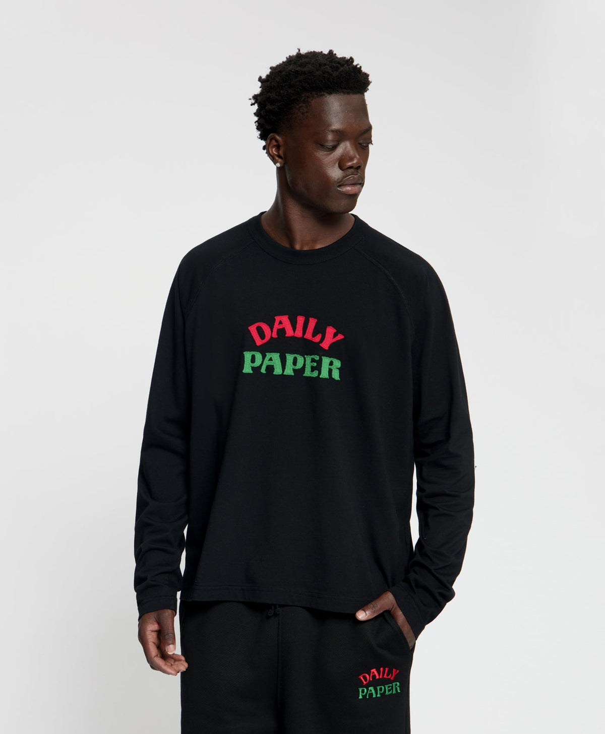 Black Foundation Contrast Raglan Longsleeve