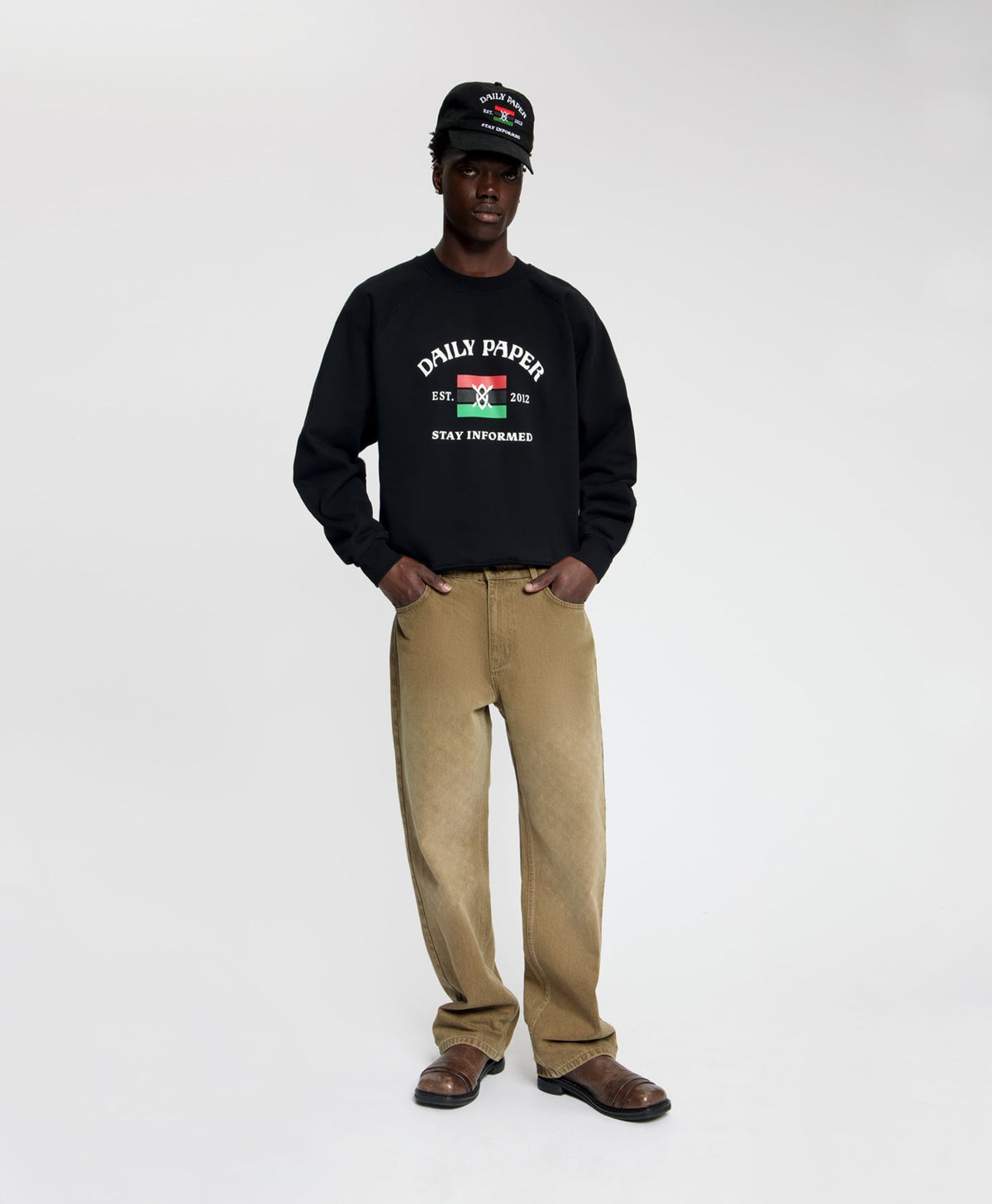 Black Stay Informed Sweater