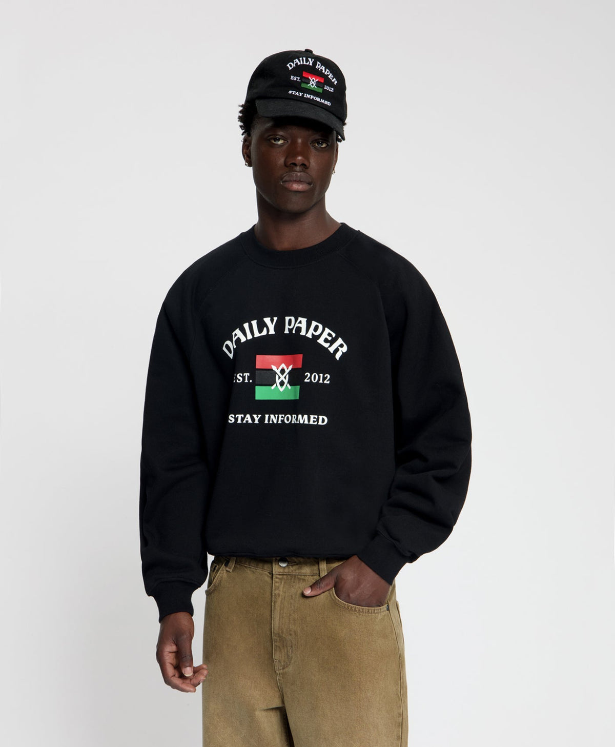 Black Stay Informed Sweater