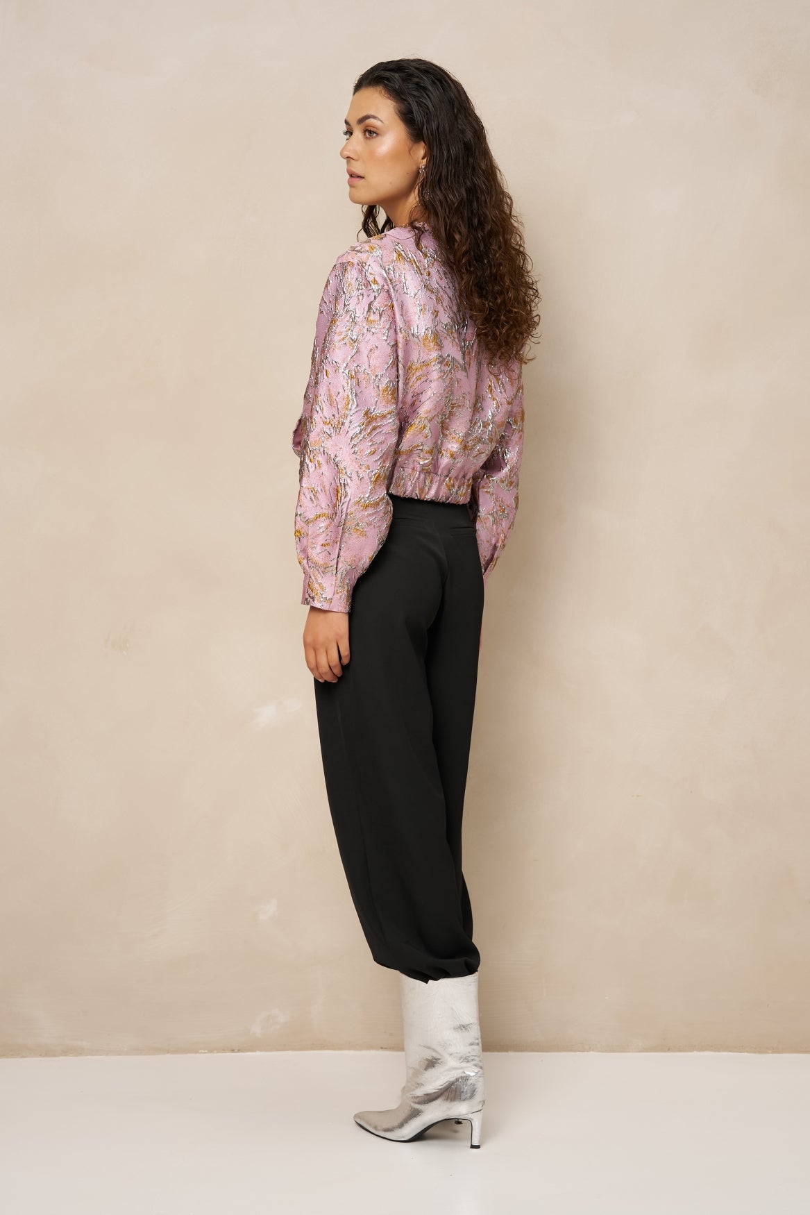 Jacket Jules - Jacquard Bomber | Light Pink