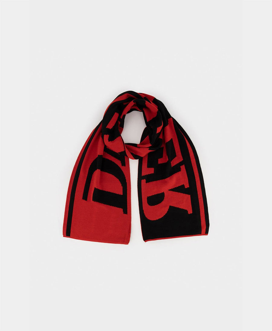 Red Black Merino Scarf