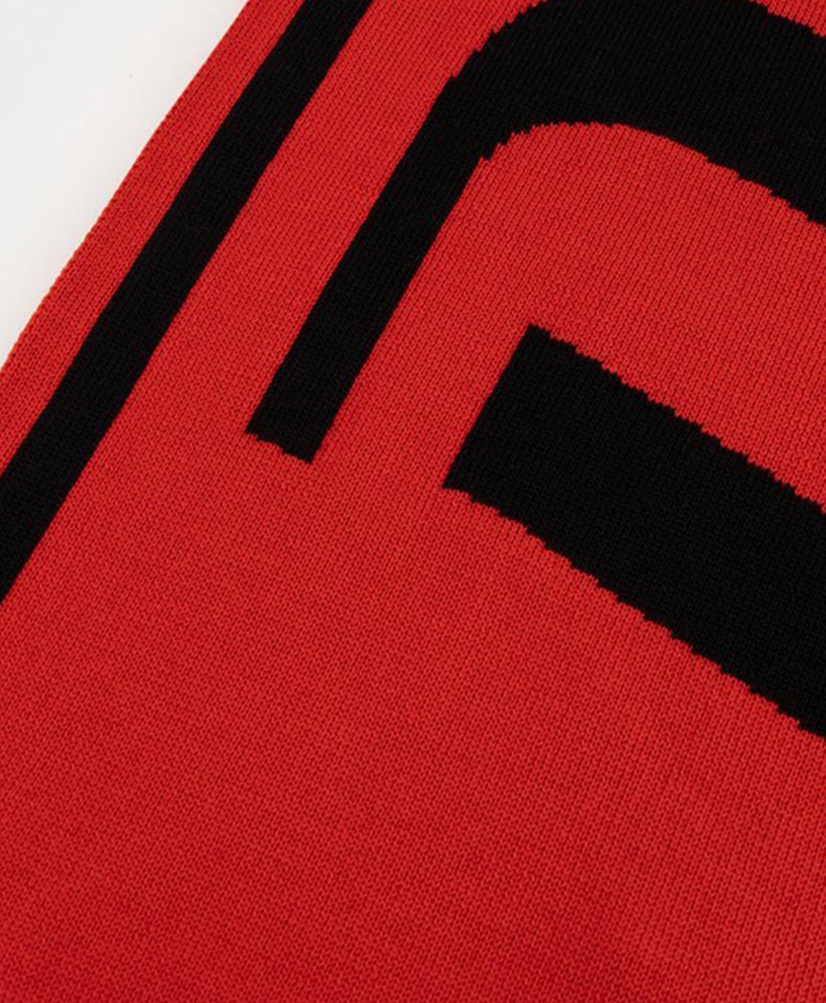 Red Black Merino Scarf