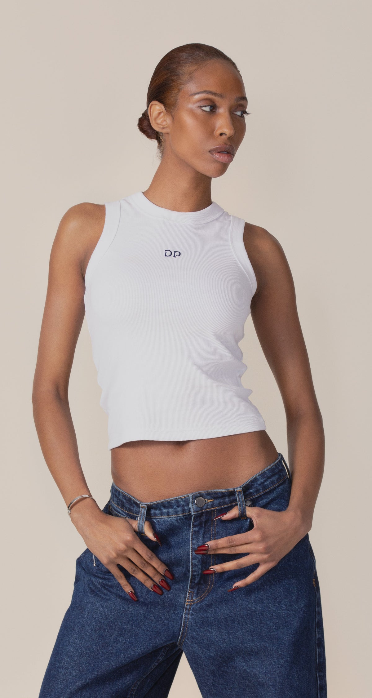 White Unit Rib Tank