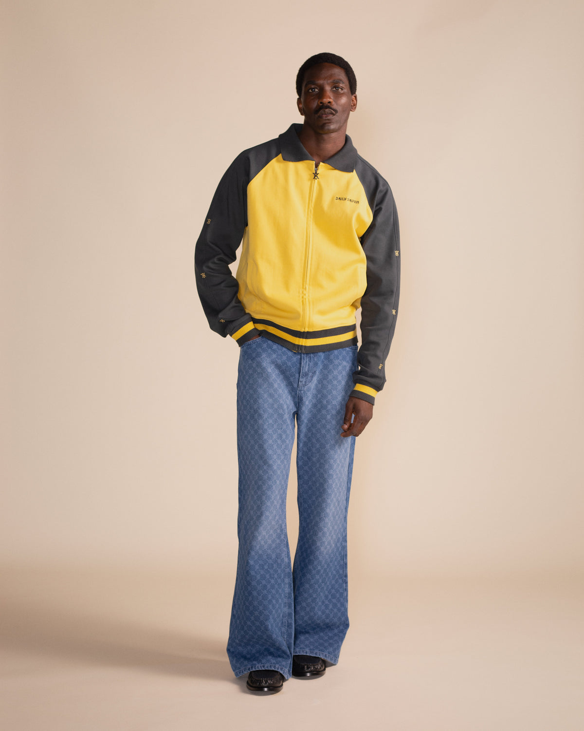 Grey Dias Stacked Colour Blocking Track Jacket