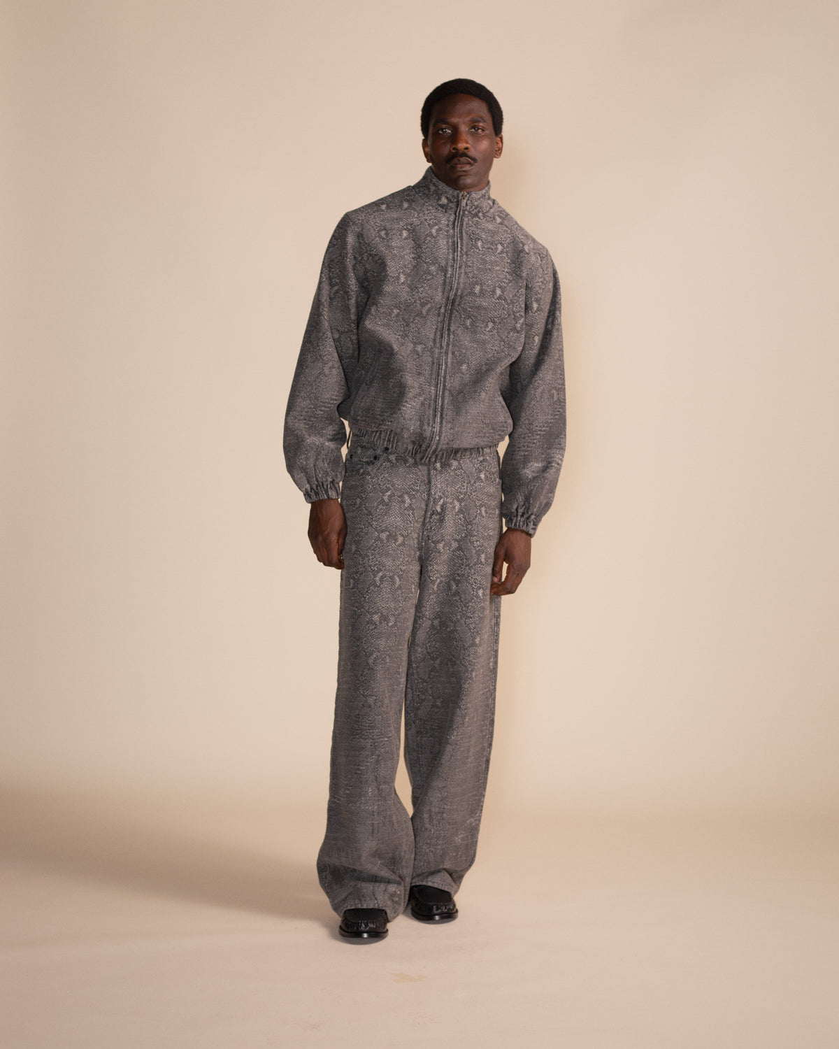 Denim Snake Oversized Jeans