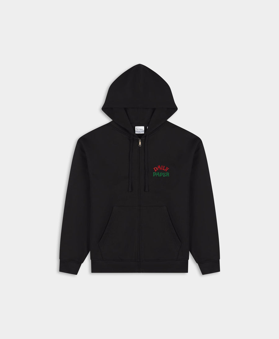 Black Arch Zip Hoodie