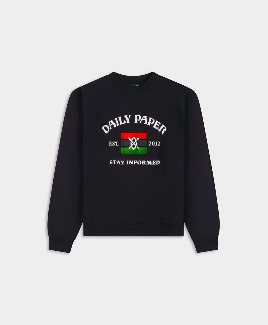 Black Stay Informed Sweater