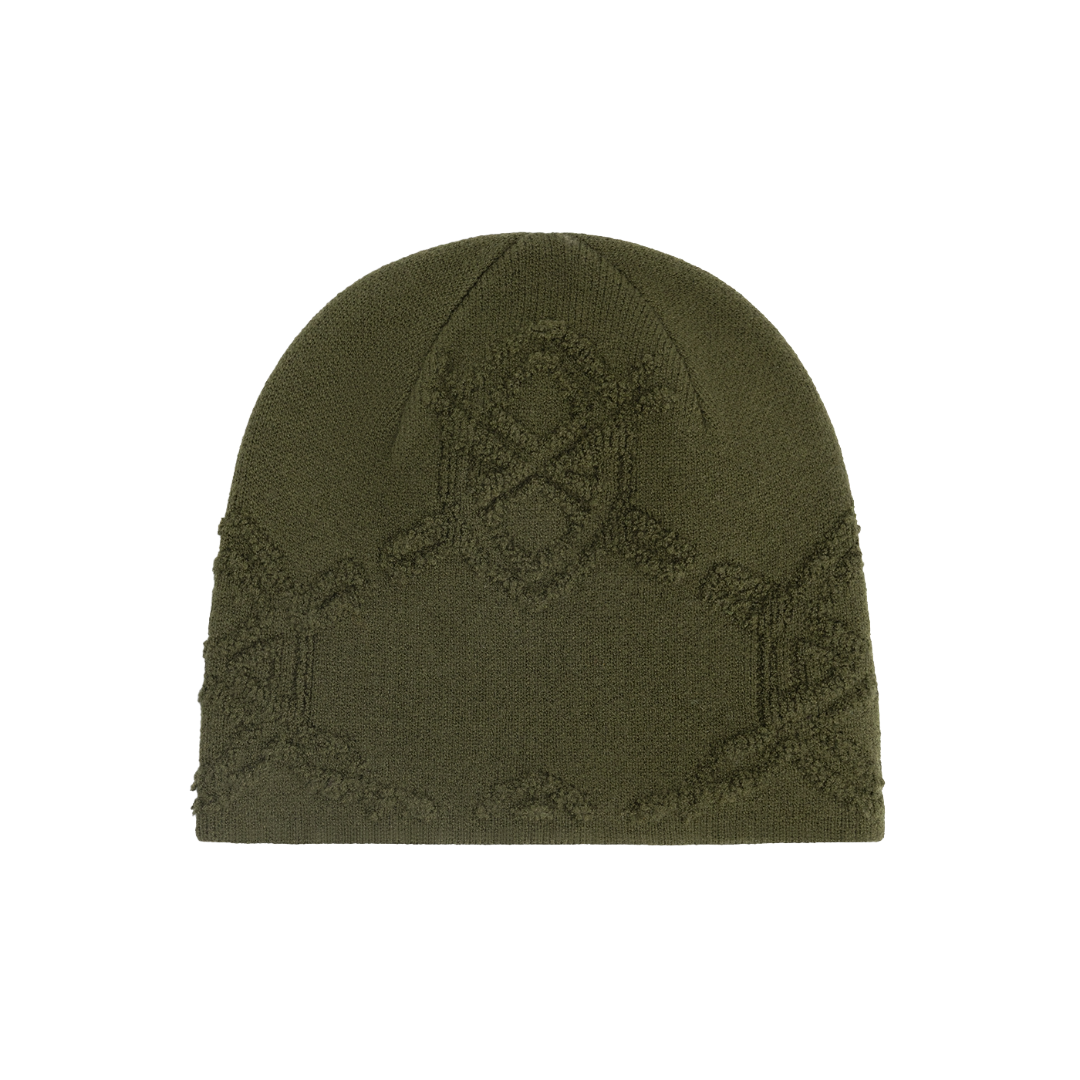 Sphagnum Textured Shield Skull Cap Beanie
