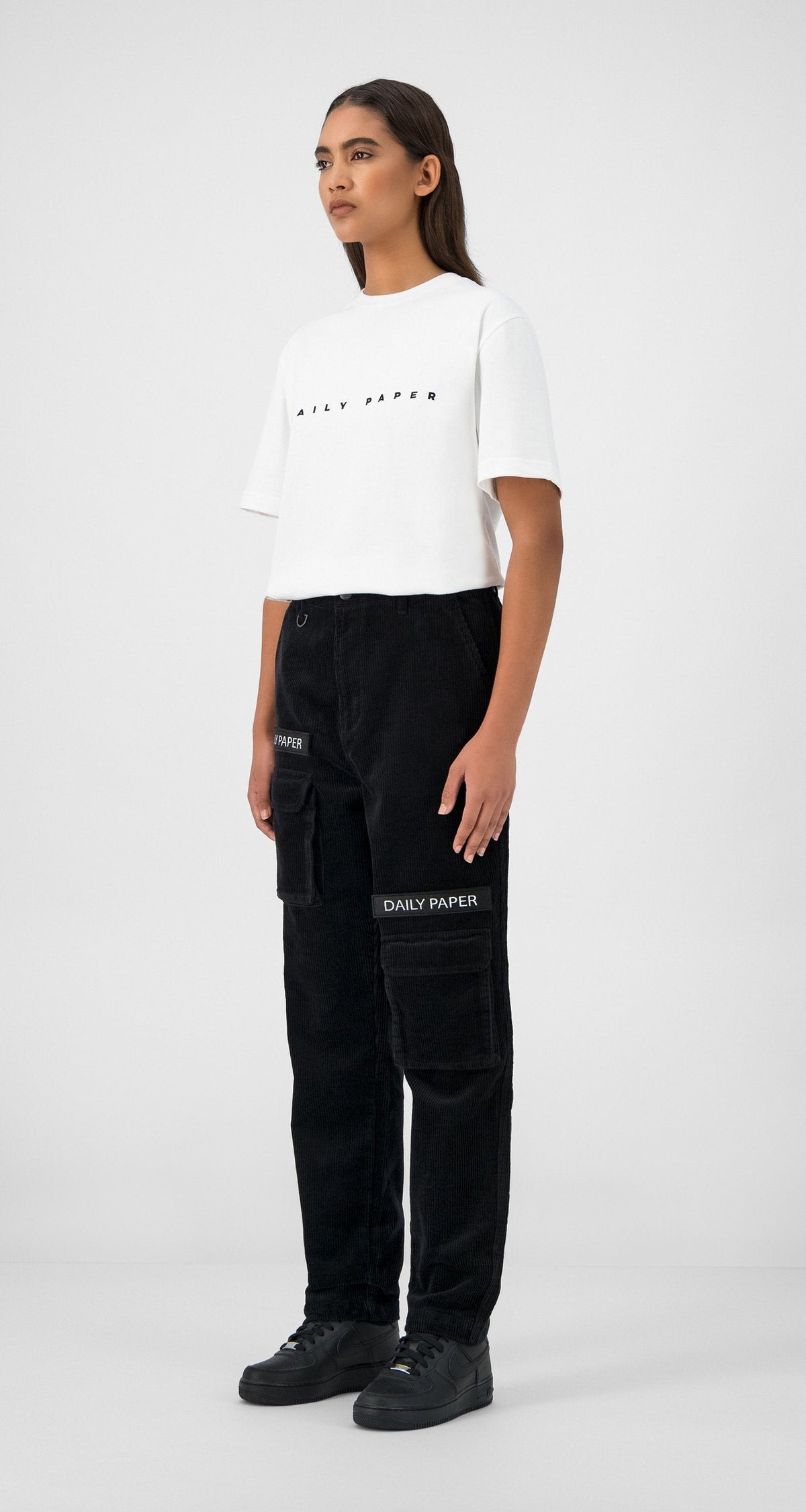 Black Corduroy Cargo Pants