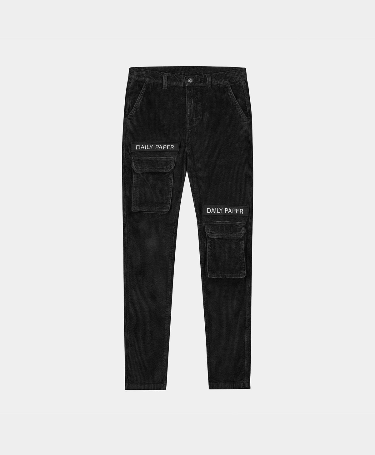 Black Corduroy Cargo Pants