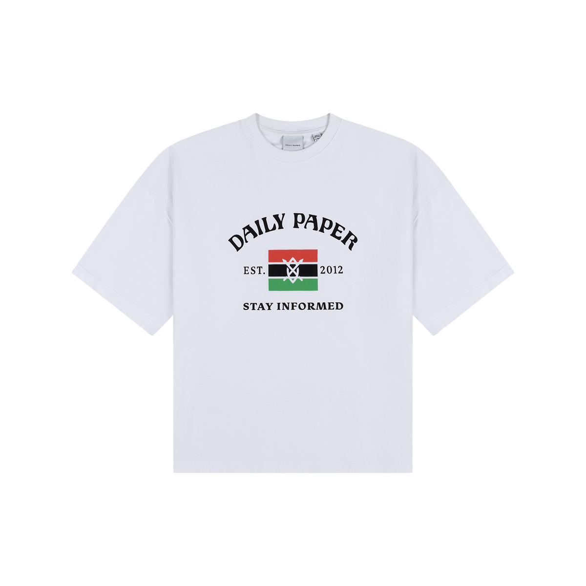Boxy White Stay Informed T-Shirt